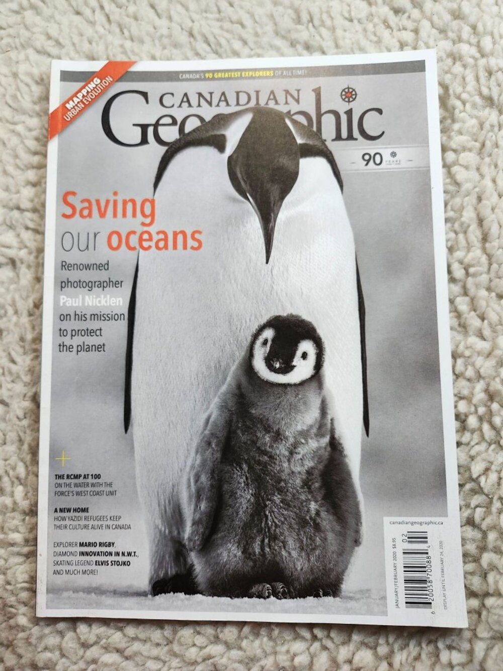 Canadian Geographic Magazine Jan/Feb 2020 Saving Our Oceans Penguins Cover
